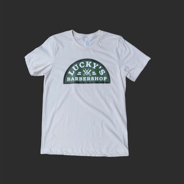 Lucky's Barbershop Green Logo Shirt