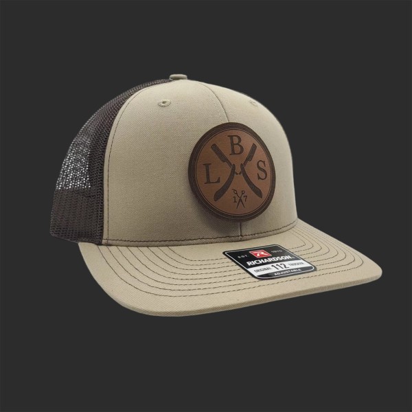 Beige Circle Logo Mesh Hat